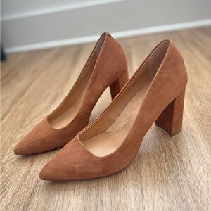 Banana Republic Brown Suede Block Heel
